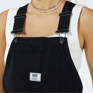 Vans Women's Black Denim Overalls - Classic Pocket Bib